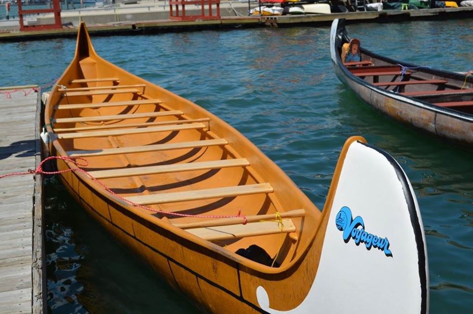The Voyageur Canoe replica was built in Ontario.