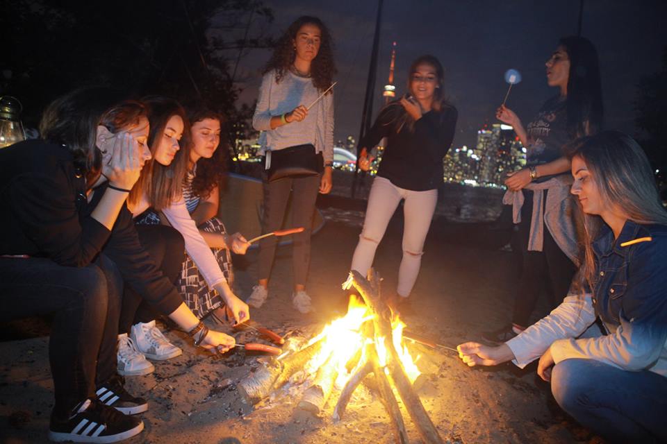 toronto islands fire pits located on olympic island have the best view lookout point of the city toronto