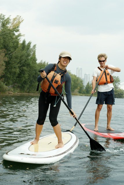 one on one sup lesson on toronto islands